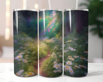 Enchanted Forest 1 Tumbler, LGBTQ Support, High Grade Stainless Steel, LGBTQ+ Support, Self-Expression, Protective Layer, Metal Straw