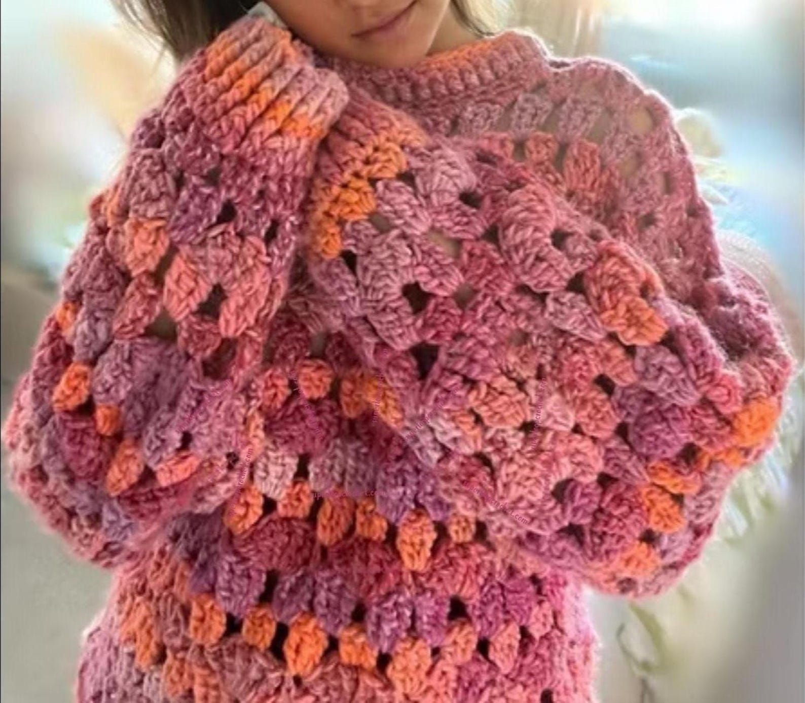 Chunky Crochet Jumper Pattern, Oversized Seamless Sweater (PDF Pattern ...