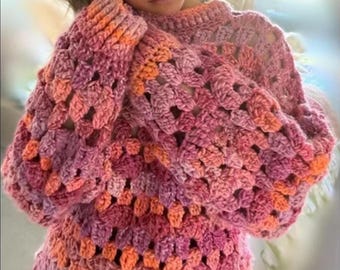 Chunky Crochet Jumper Pattern, Oversized Seamless Sweater (PDF Pattern)