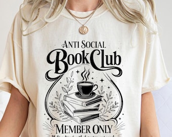 Comfort Colors Anti Social Book Club Shirt, Introvert Reader Tee
