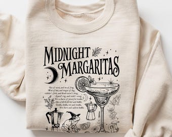 Midnight Margaritas Sweatshirt, Practical Magic Shirt, Witchy Crewneck, Margarita Witch Shirt, Salt Rosemary Lavender Tee, Fall Magic Shirt