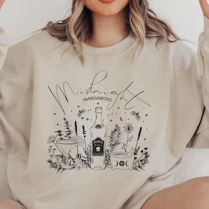 Midnight Margaritas Sweatshirt, Tequila Shirt, Witchy Sweatshirt, Practical Magic Sweatshirt, Spooky Season, Drinking Shirt, Halloween Shirt