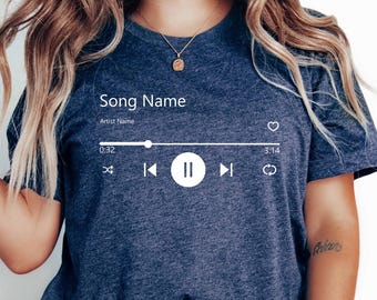 Camiseta personalizada con nombre de canción o artista: camiseta de concierto personalizada
