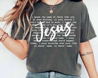 Comfort Colors Jesus Shirt: Christian Bible Verse Tee