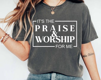 Camisa cristiana Comfort Colors: Versículo bíblico de alabanza y adoración