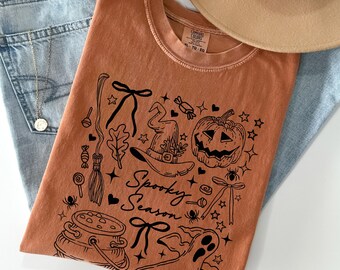 Comfort Colors Spooky Season Shirt: Women's Halloween Tee