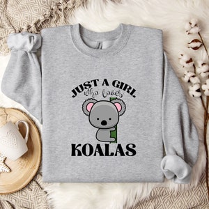 Koala Lover Sweatshirt, Cute Koala Bear Design