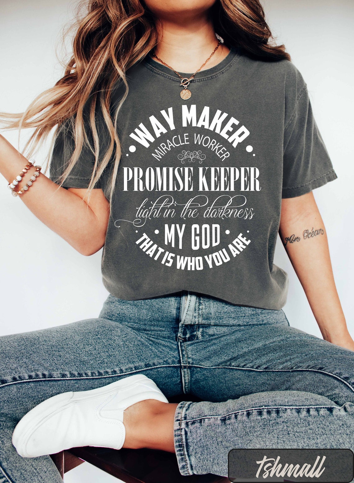 Worship Through the Worry - T SHIRT - (Bella/Comfort Color) main image 1