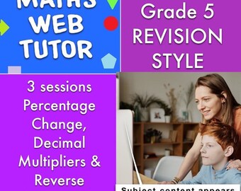 GCSE Percentages (3 Sessions) (Grade 4/5 Content, Revision Style) Recorded Video Mathematics Course