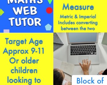 Units of Measure, Target Year 5/6 (or revision for older ones) Recorded Maths Course, 4 sessions with handouts, interactive slides & videos