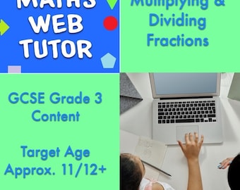 Multiplying and Dividing Fractions, GCSE Maths Grade 3, Lessons Suitable from approx. Year 7