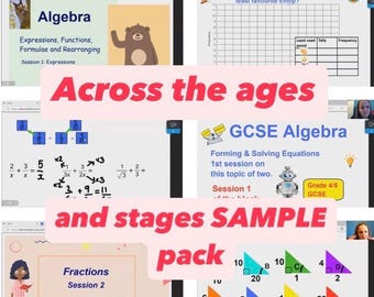 Bundle of lessons samples, for different ages & stages; recordings, handouts, audio described slides all included :)