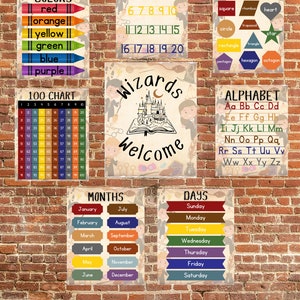 Zauberhafte Welt Klassenzimmer Digitaler Download Klasse Poster Wand Kunst Spielzimmer Homeschool Pergament