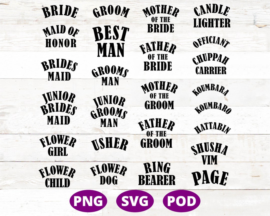 List Of Wedding Party Members – Wedding Party Roles – PQBKNN