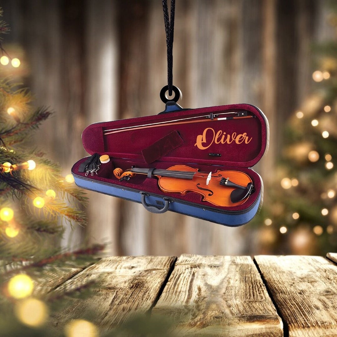 Personalized Name Violin Ornament Violin 2D Ornament Violin Etsy