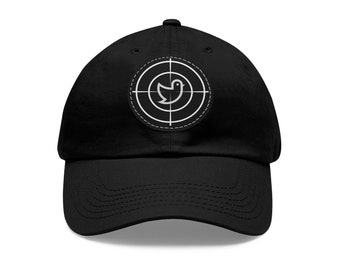 Hunting Birdies Golfers Hat/Cap with Leather Patch (Round)