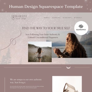 Squarespace Website Template for Spirituals - Squarespace 7.1 - Human Design Coach Website Template