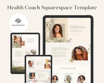 Modello di sito web di Health Coach Squarespace: design olistico per il benessere
