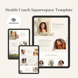 Squarespace Template for Health Coaches, Wellness Experts and Naturopaths  - Squarespace 7.1 - Health and Wellness Website Template