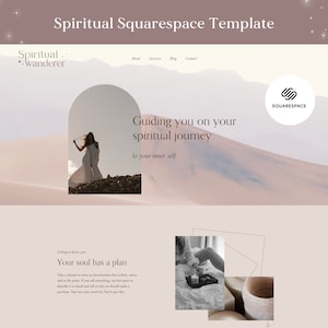 Squarespace Website Template for Spiritual Life Coaches - Squarespace 7.1 - Life Coaching & Business Coach Website Template