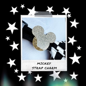Gold Glitter Mickey Strap Charm, Stoney Clover Lane Charm, Lululemon Strap Charm, Disney Fan