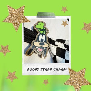 Gold Glitter Goofy Strap Charm, Stoney Clover Lane Charm, Lululemon Strap Charm, Disney Fan
