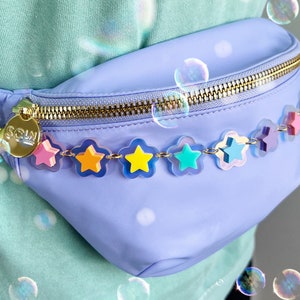 Vibrant Starry-Eyed Fanny Pack Charm with Iridescent Backing, Stoney Clover Lane Fanny Pack