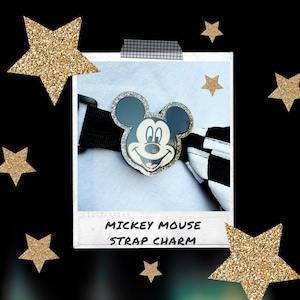 Gold Glitter Mickey Mouse Strap Charm, Stoney Clover Lane Charm, Lululemon Strap Charm, Disney Fan