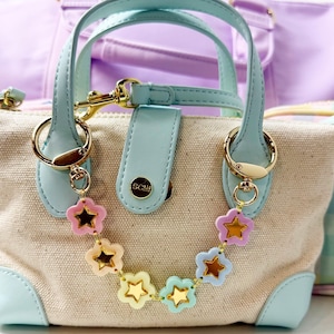 Mini Pastel Rainbow and Gold Starry-Eyed Chain Charm, Stoney Clover Lane Pouchette