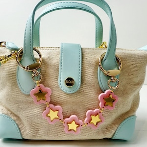 Mini Pink and Gold Starry-Eyed Chain Charm