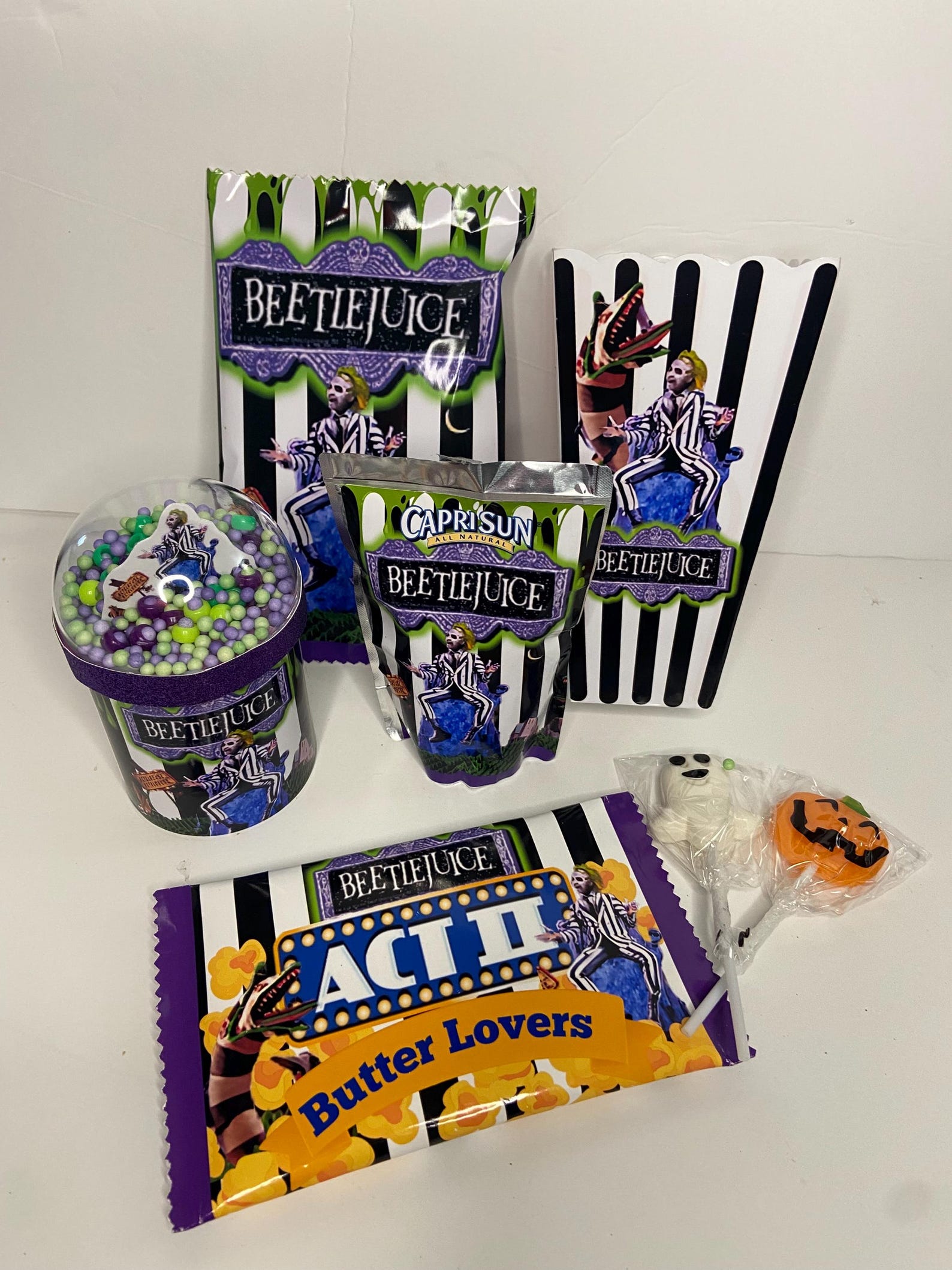Juice Box Party Beetlejuice, Treat Box, Parties, Chip Bag Favors, Movie Night, Party ...