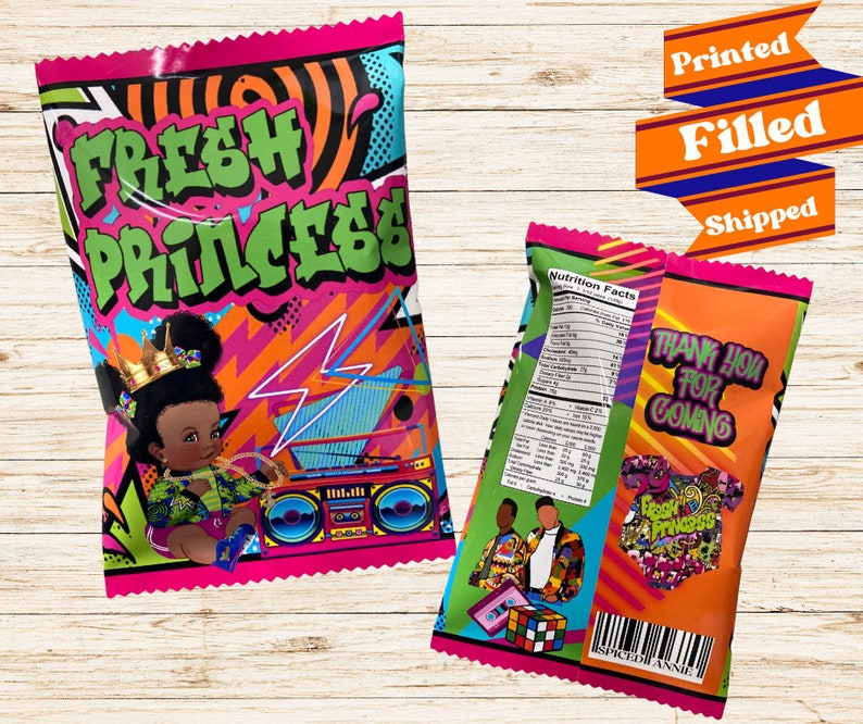 Fresh Princess Chip Bags Chip Bag Favors Custom Bags Etsy