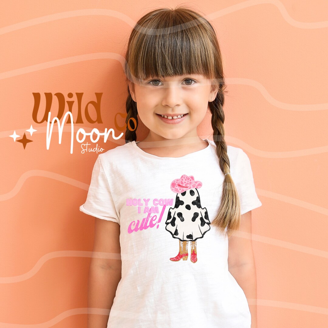Holy Cow I'm Cute SVG, Cow PNG, Cow Print Ghost Digital Download Svg