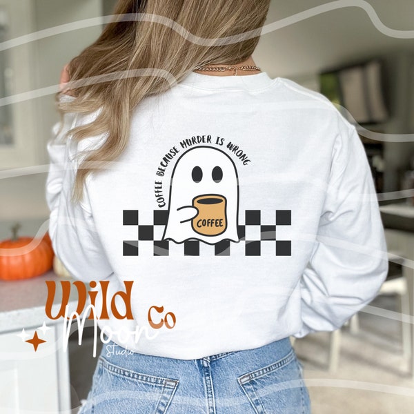 Ghost Halloween SVG, Little Ghost Ice Coffee SVG, Cute Spooky Coffee PNG, Stay Spooky Pocket Digital Download png, Funny Ghost png, Fall svg