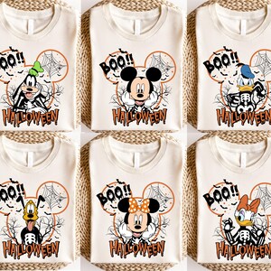 Custom Disney Character Halloween Party 2025 Shirt,Disney Halloween Shirt,Retro Mickey&#39;s Not So Scary Shirt,Halloween Disney Family Trip Tee