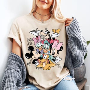 Retro Mickey and Friends Signatures Shirt, Magical Shirt, Disney Characters Tee, Disney Mouse Head Tee, Mickey & Co Gift, Disney Tee