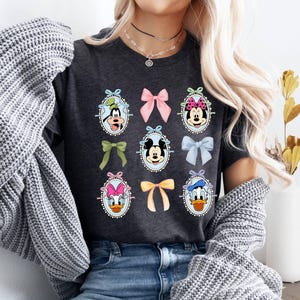 Coquette bow Mickey and Friends Disney Trip Shirt, Disneyland Magic Kingdom Shirt, Disney Coquette Boy Girl Birthday Shirt, Toddler Kids Tee