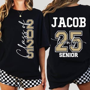 Comfort Colors® Personalized Senior Class of 2025 T-Shirt, Senior 2025 Shirt Graduation gift, Group 2025 Grad Tees, High School Graduate Tee