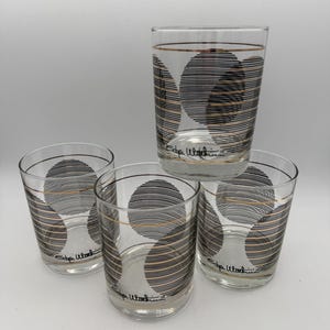 Vintage Black and Gold Glassware - Etsy