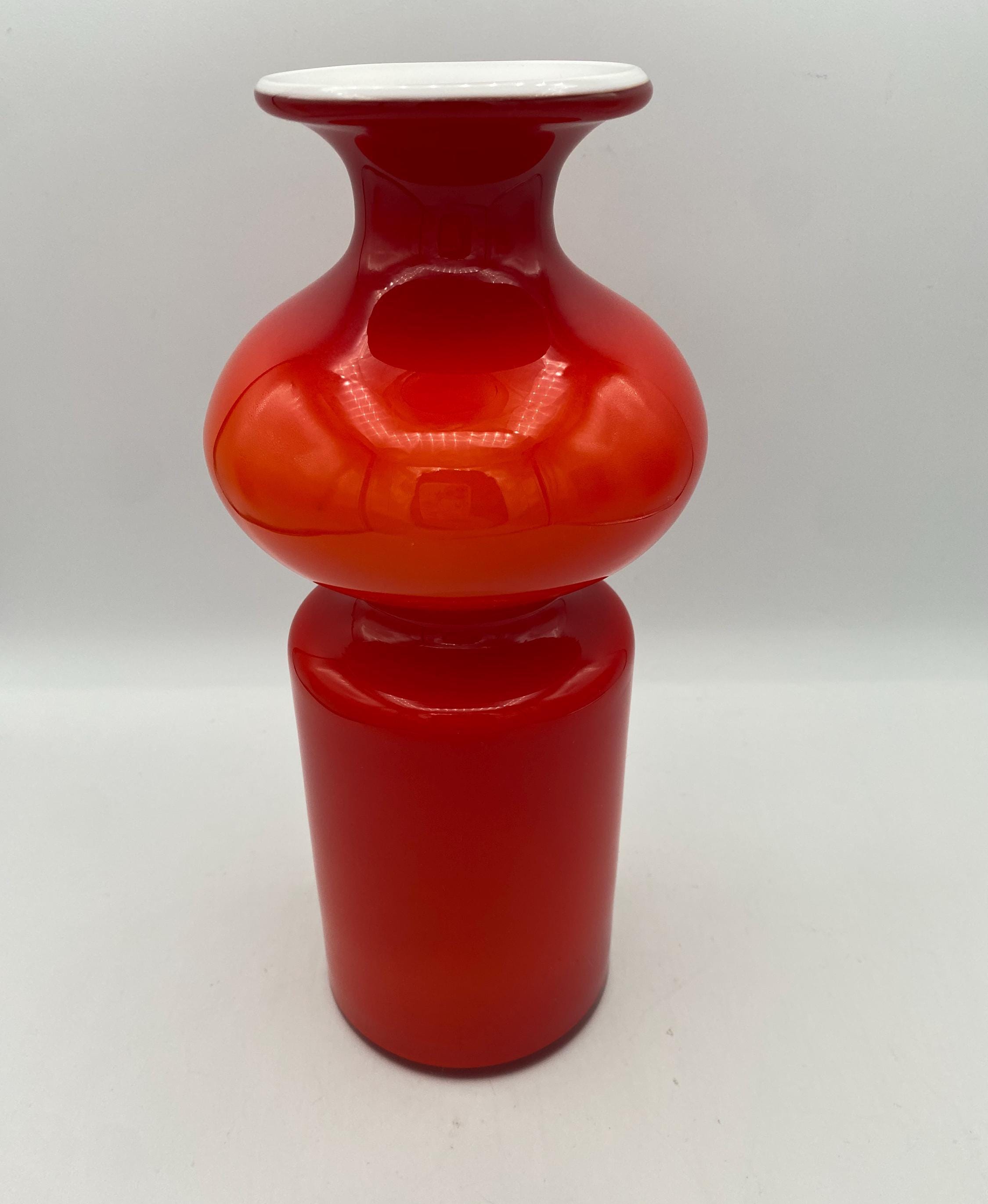 工芸品 Scandinavian Vintage vase Vintage SCANDINAVIAN FAIENCE VASE W/ Handles Made in Finland