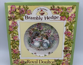 Royal Doulton Brambly Hedge “Summer” Plate by Jill Barklem – 8" Collector’s Plate with Original Box & Wall Hanger