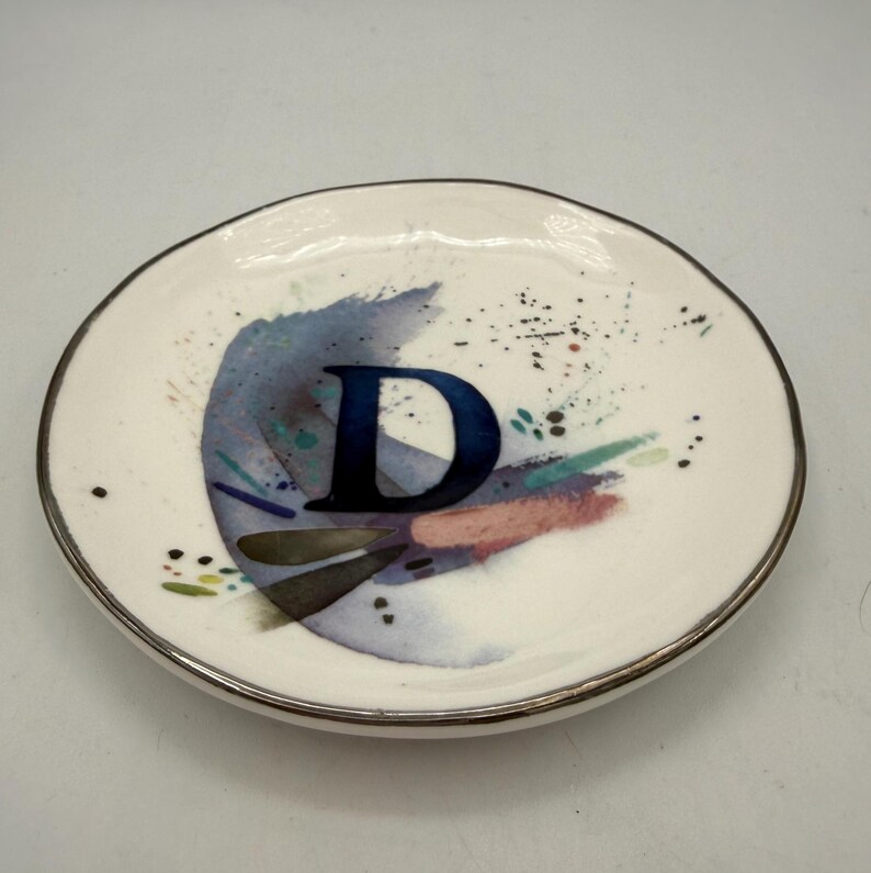 Anthropologie Artist Series Trinket Dish by Emily Jeffords – Letter D - Father's Day Gift bild 4