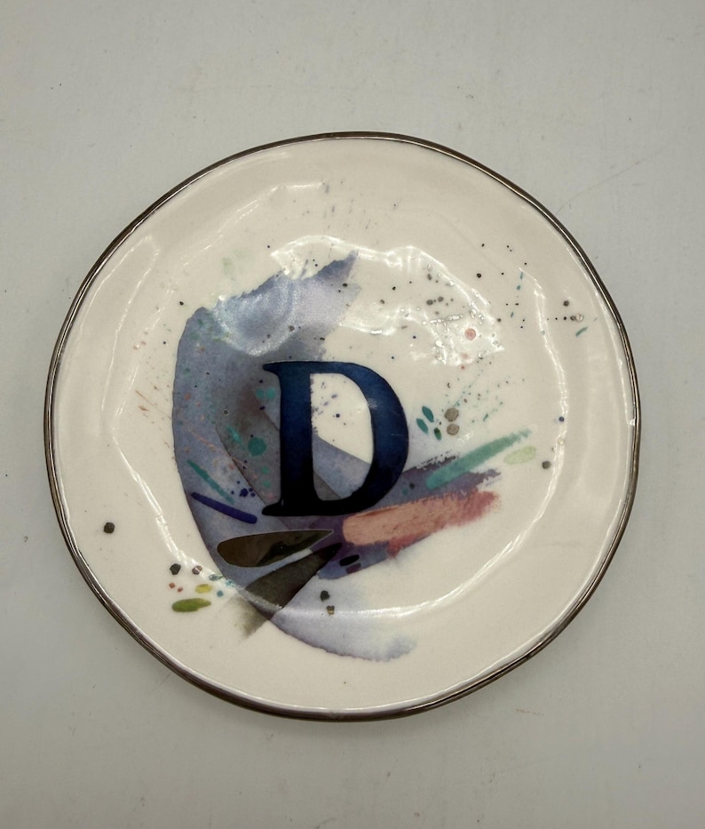 Anthropologie Artist Series Trinket Dish by Emily Jeffords – Letter D - Father's Day Gift bild 1