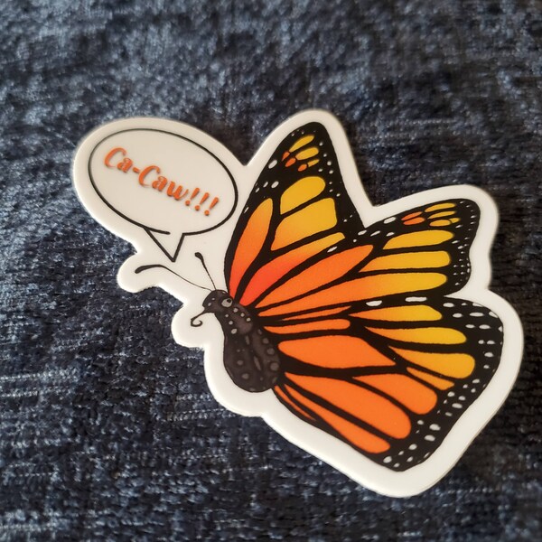 Schmetterling hält sich für einen Vogel Sticker