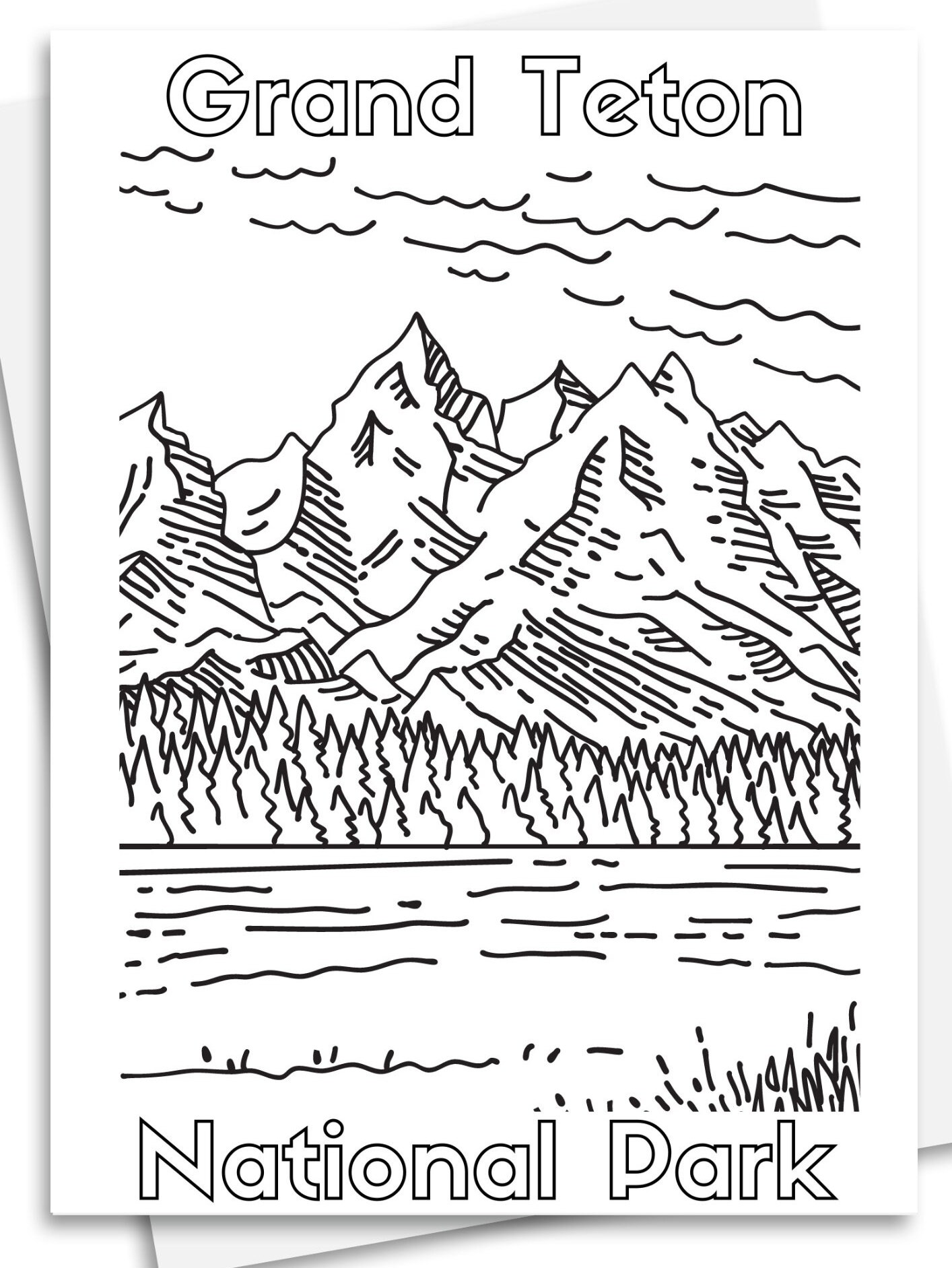Printable U S National Parks Coloring - Il Fullxfull.5032378871 44qx
