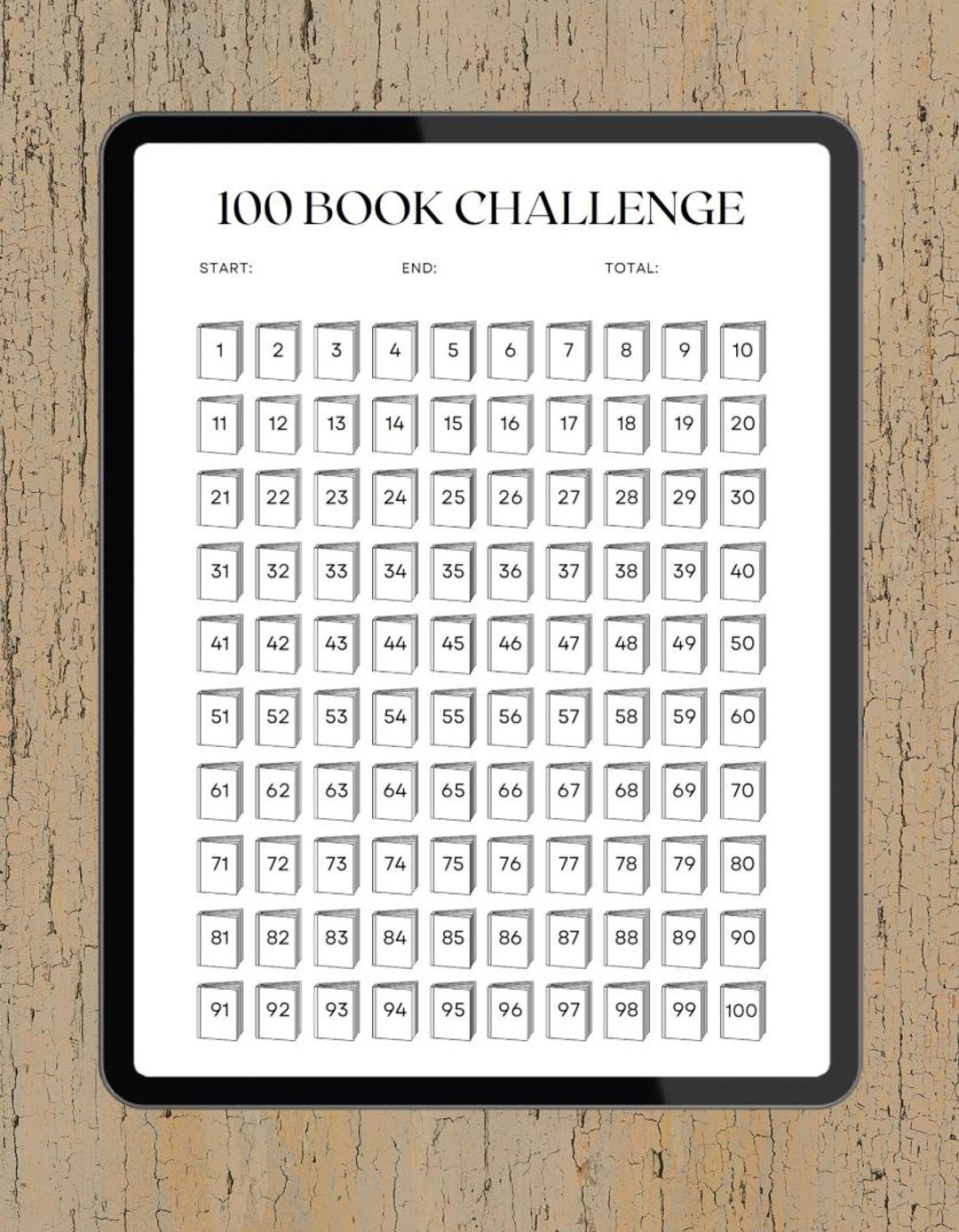 100 Book Reading Challenge Journal | Printable Reading Tracker - Etsy