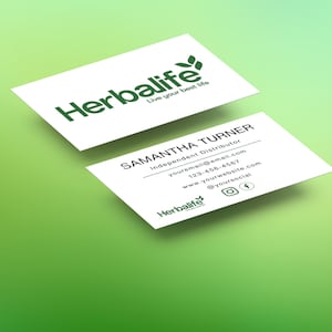 Herbalife Business Card Template | Instant Download | Printable | Editable