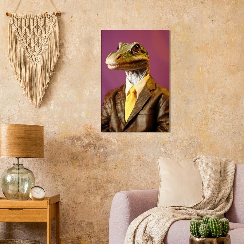 Lizard Wall Art Lizard Portrait Colorful Lizard Painting Etsy