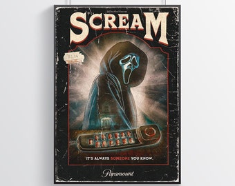 Scream Poster | Movie Poster | Series Poster | Home Decor | Wall Decor | Famous Wall Art | Vintage Poster
