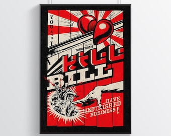 Poster di Kill Bill/Poster del film/Poster della serie/Decorazione per la casa/Decorazione da parete/Arte da parete famosa/Poster vintage